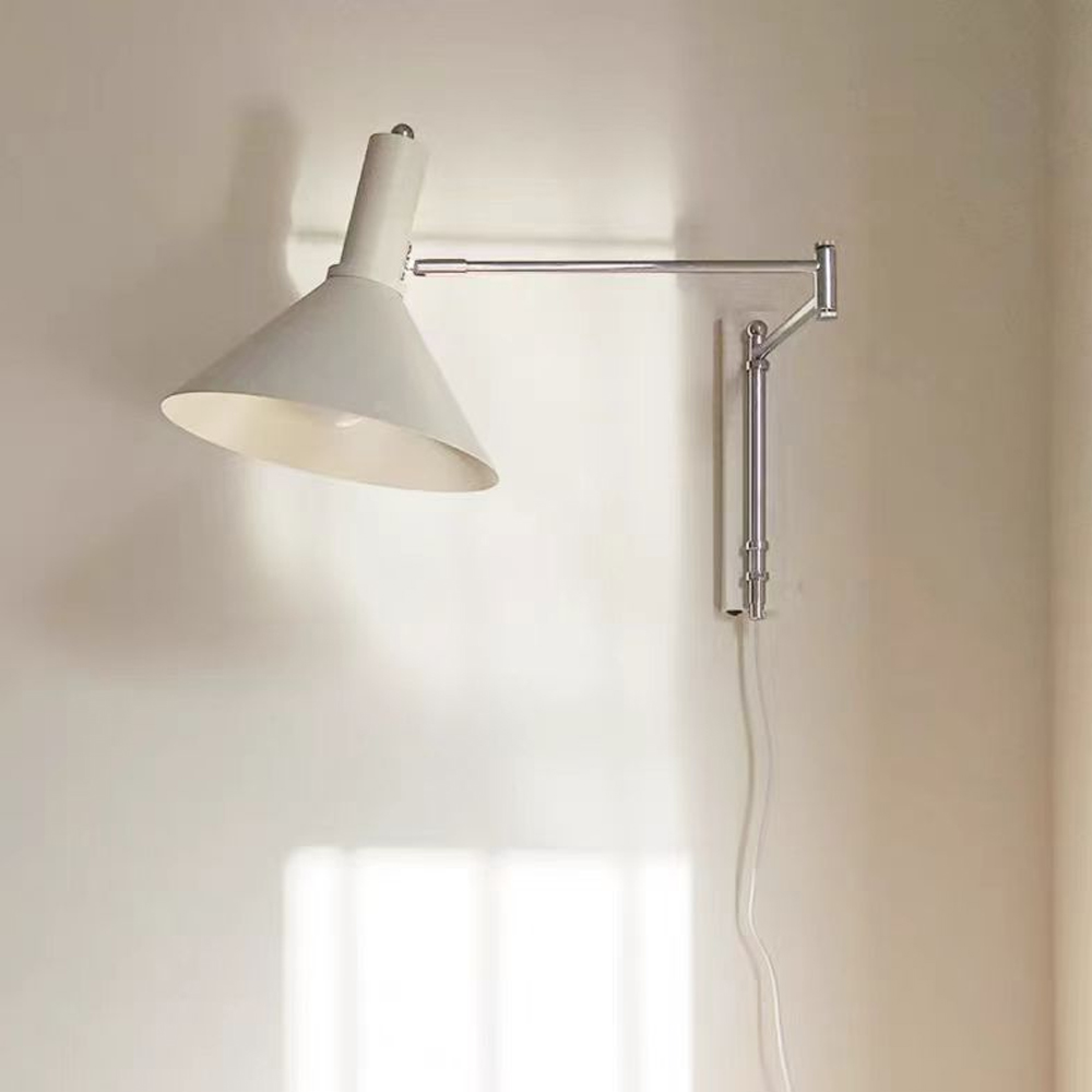 Retro Wall Sconce Extendable Folding Metal Wall Lamp-Handwovenlamp