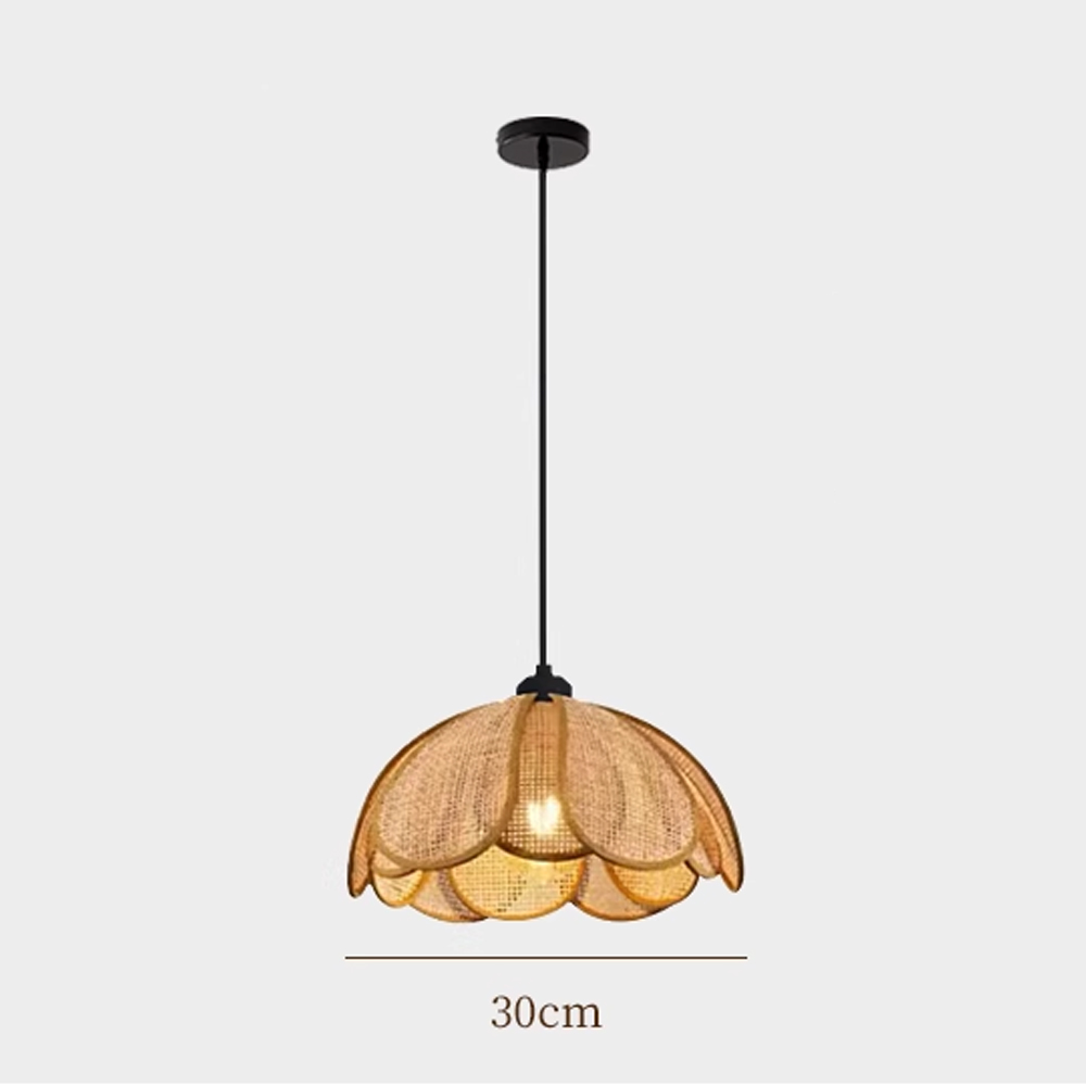 Japanese Petal Chandelier Wabi-sabi Style Dining Room Balcony Decorative Lamps-Handwovenlamp