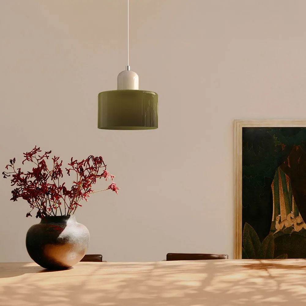 Bauhaus Small Glass Pendant Light For Dining Room and Bedroom-Handwovenlamp