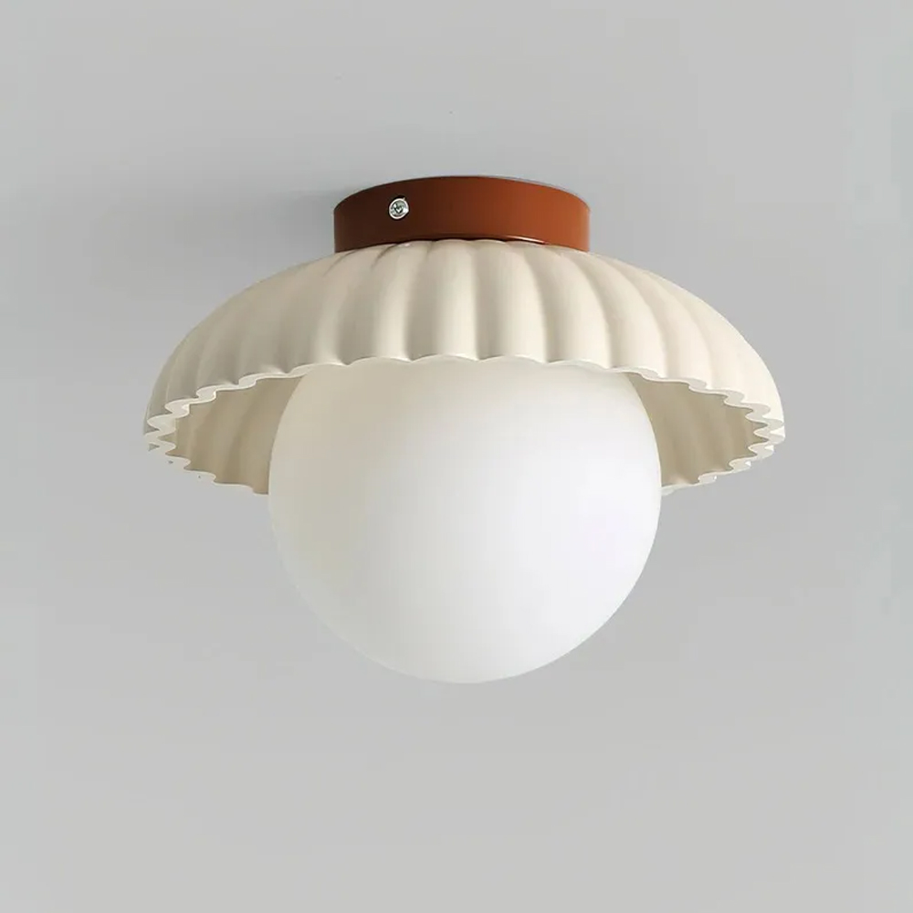 French Flower Bud Ceiling Lamp Hallway Flush Embedded Light-Handwovenlamp