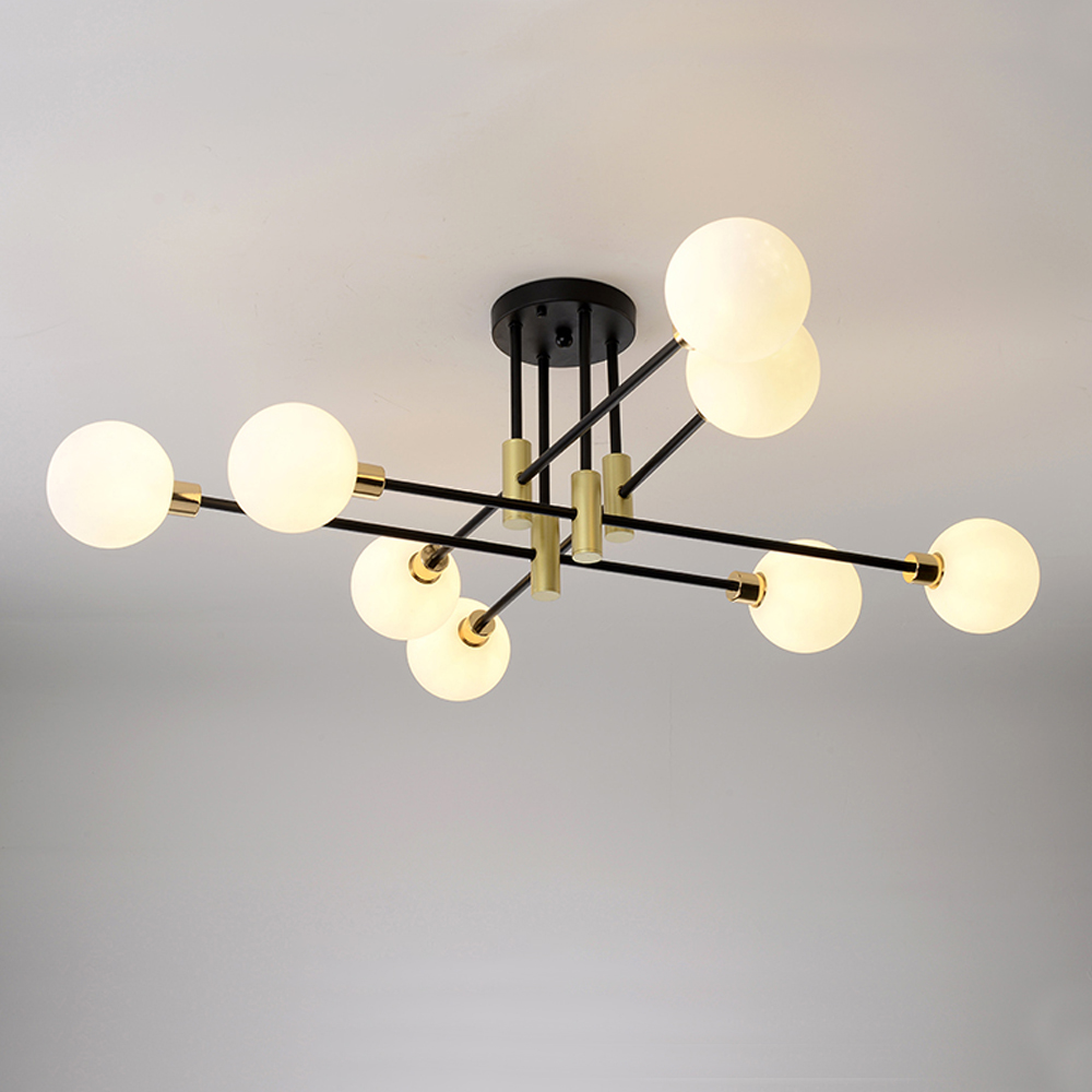 Nordic Milk White Ceiling Lamp Luxury Chandelier For Bedroom-Handwovenlamp