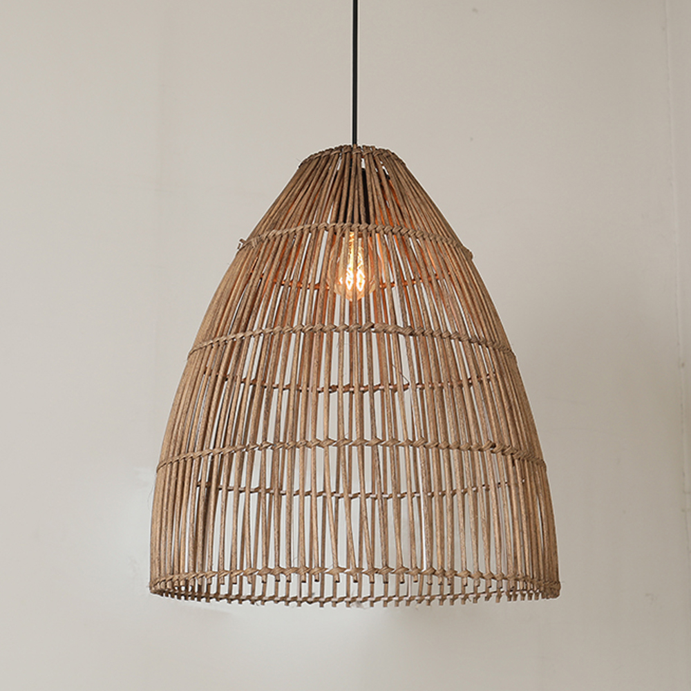 Japanese Style Hand-woven Rattan Chandelier Homestay Wabi Sabi Pendant Lamp-Handwovenlamp