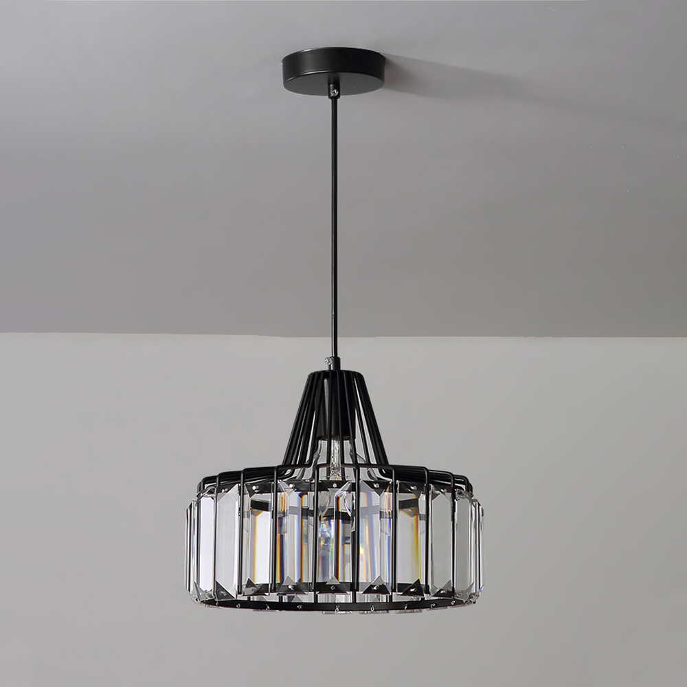Simple Modern Crystal Chandelier Nordic Small Metal Pendant Light Restaurant Lamp-Handwovenlamp