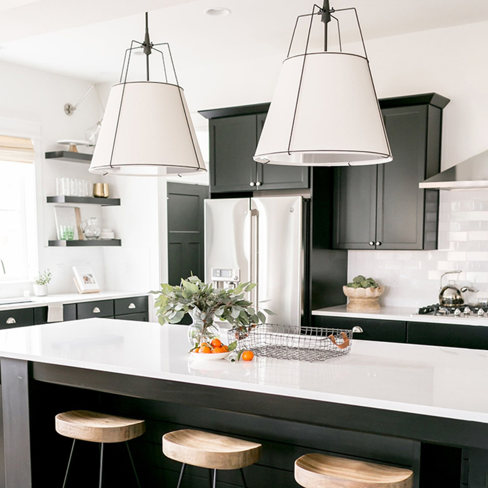 Vintage Living Room Fabric Chandelier Simple Dining Room Pendant Light-Handwovenlamp