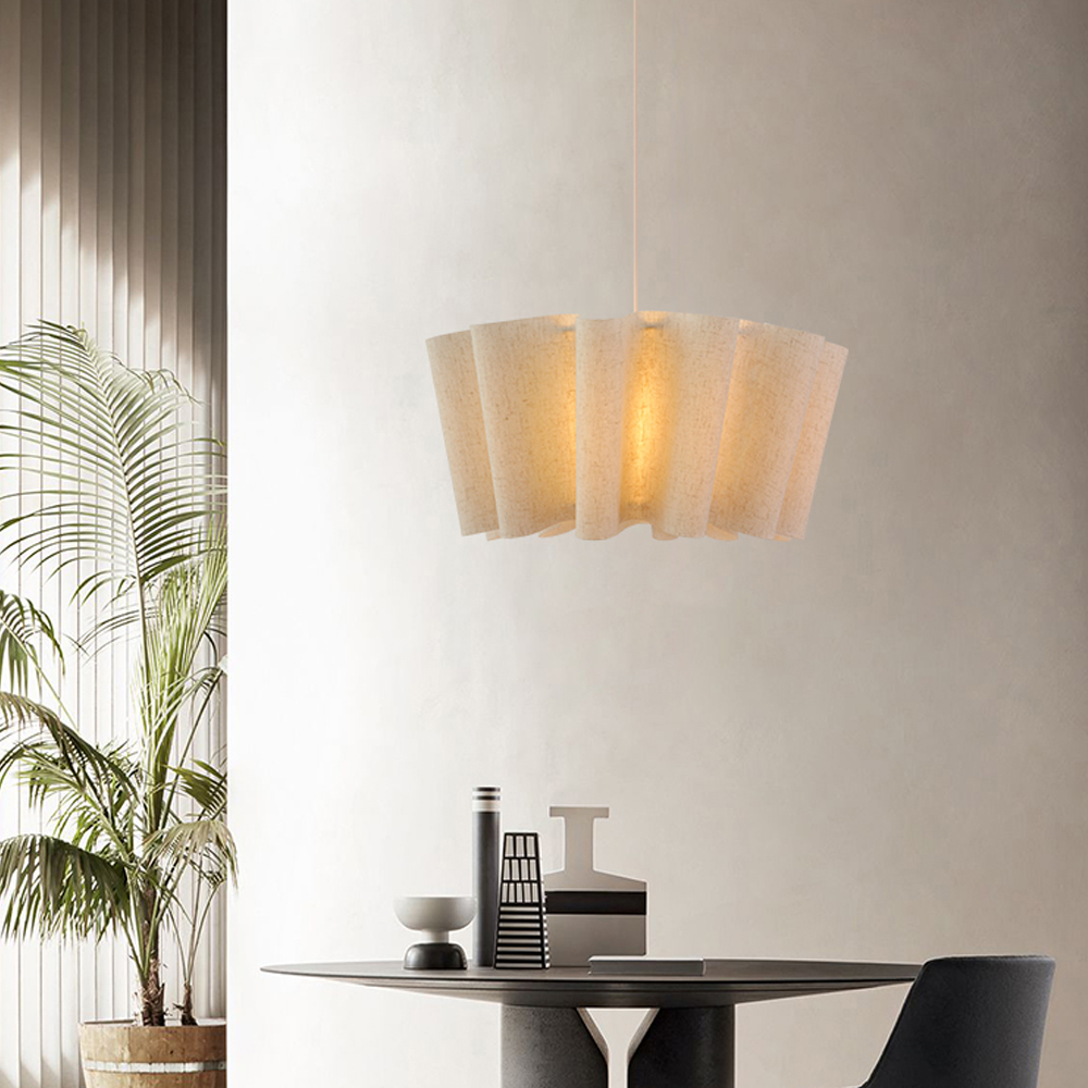 Japanese Retro Artistic Fabric Chandelier Wabi-sabi Home decor Pendant Light-Handwovenlamp