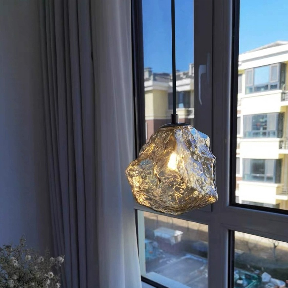 Minimalist Art Lava Glass Pendant Light Creative Restaurant Hanging Lamp-Handwovenlamp
