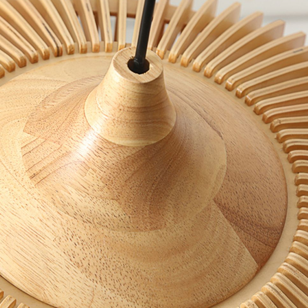Japanese Rustic Farmhouse Wooden Pendant Light Restaurant Lamp-Handwovenlamp