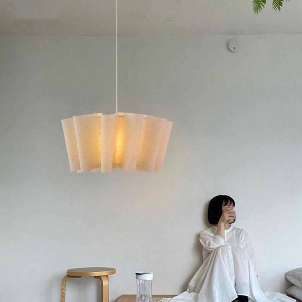 Japanese Retro Artistic Fabric Chandelier Wabi-sabi Home decor Pendant Light-Handwovenlamp