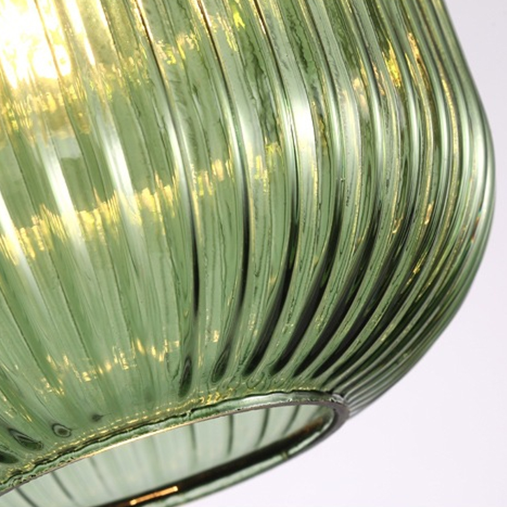 Dark Green Small Glass Pendant Light Kitchen Island Restaurant Retro Chandelier American Home Lighting-Handwovenlamp