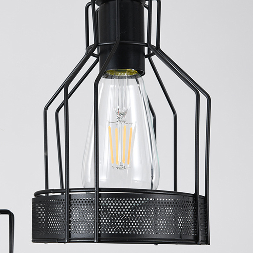 Restaurant Cafe Vintage Hemp Rope Chandelier Industrial Style Lighting Fixtures-Handwovenlamp