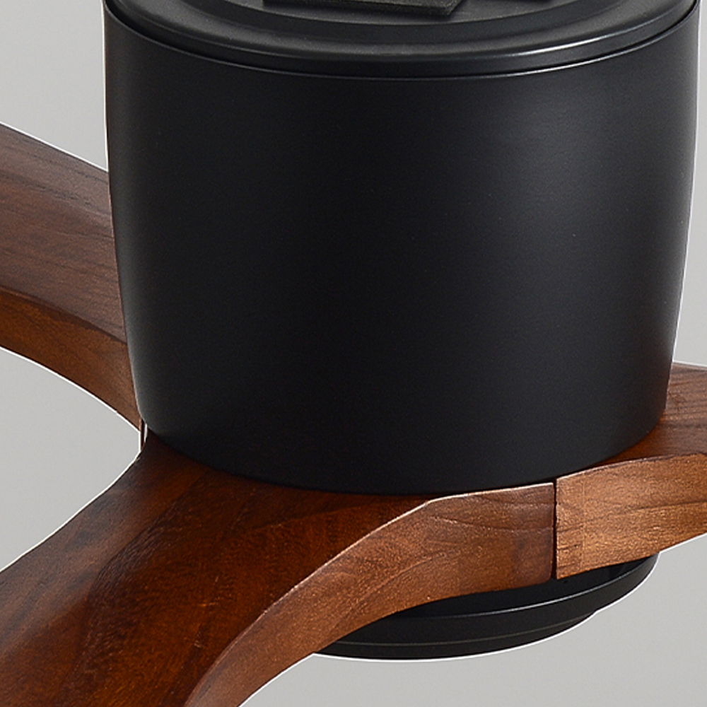 Ceiling Fan With Light Nordic Solid Wood LED Fan Lamp For Restaurant Living Room-Handwovenlamp