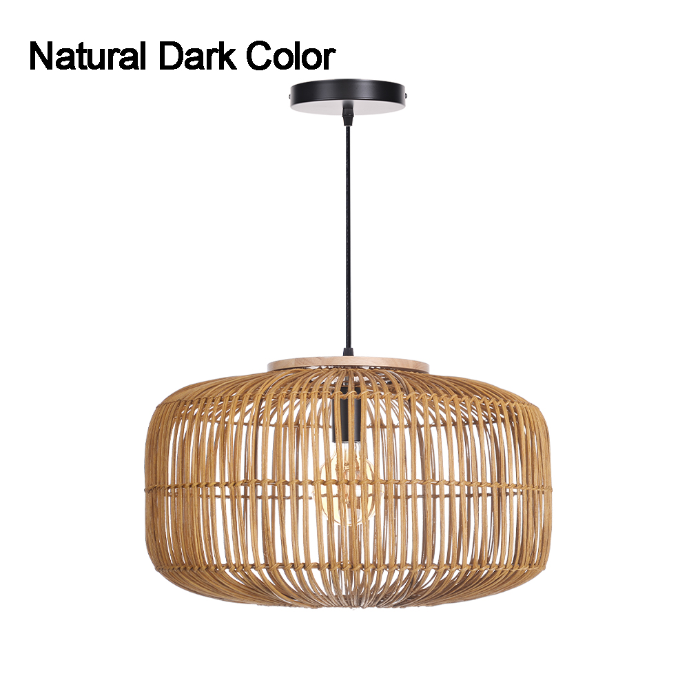 Wabi-sabi Style Retro Rattan Chandelier Japanese B&B Restaurant Hand-woven Pendant Lights-Handwovenlamp