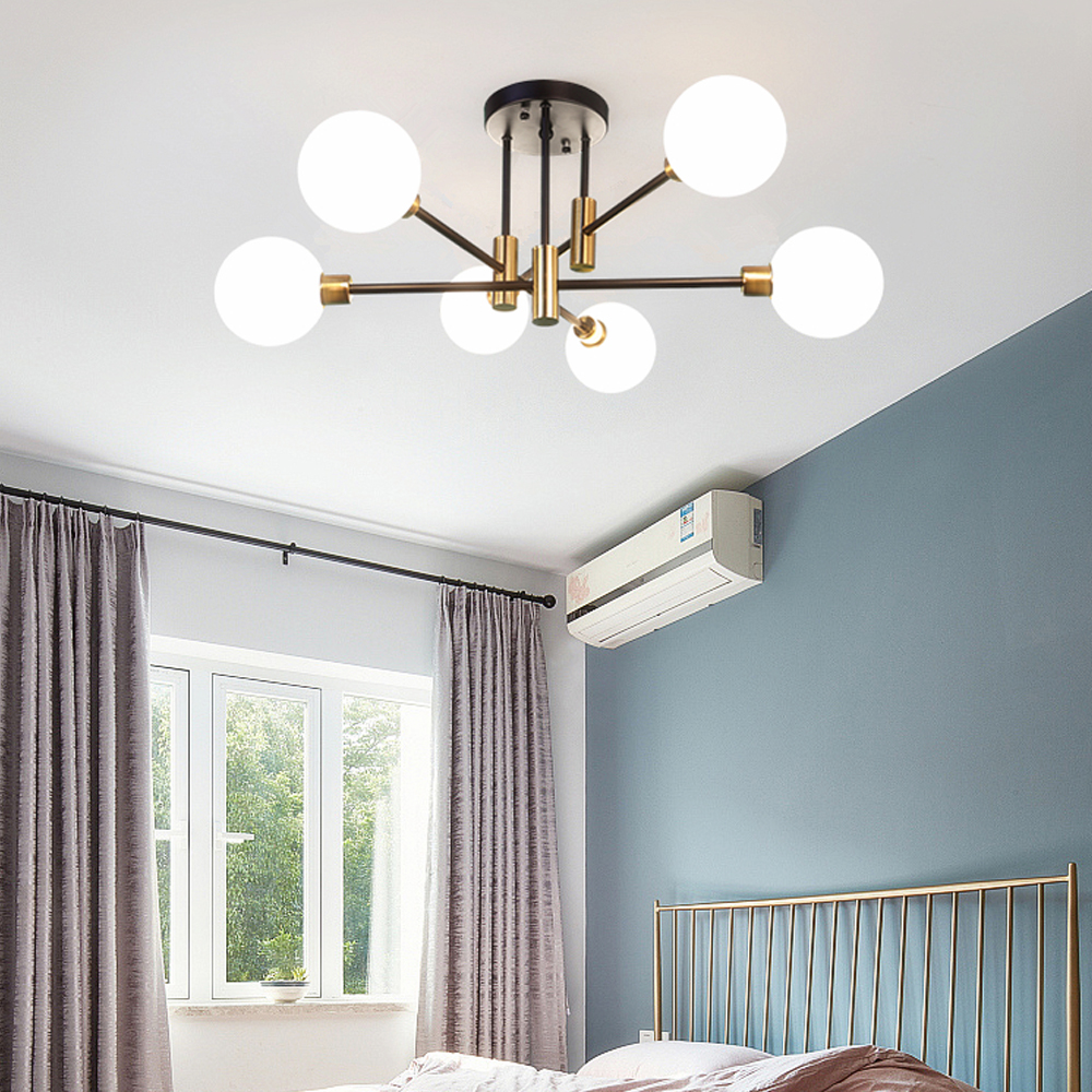 Nordic Milk White Ceiling Lamp Luxury Chandelier For Bedroom-Handwovenlamp
