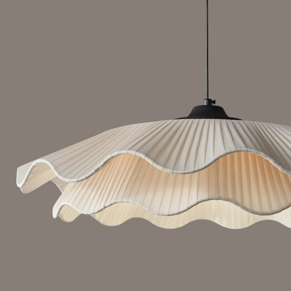 French Simple Fabric Pendant Light For Bedroom Dining Room-Handwovenlamp