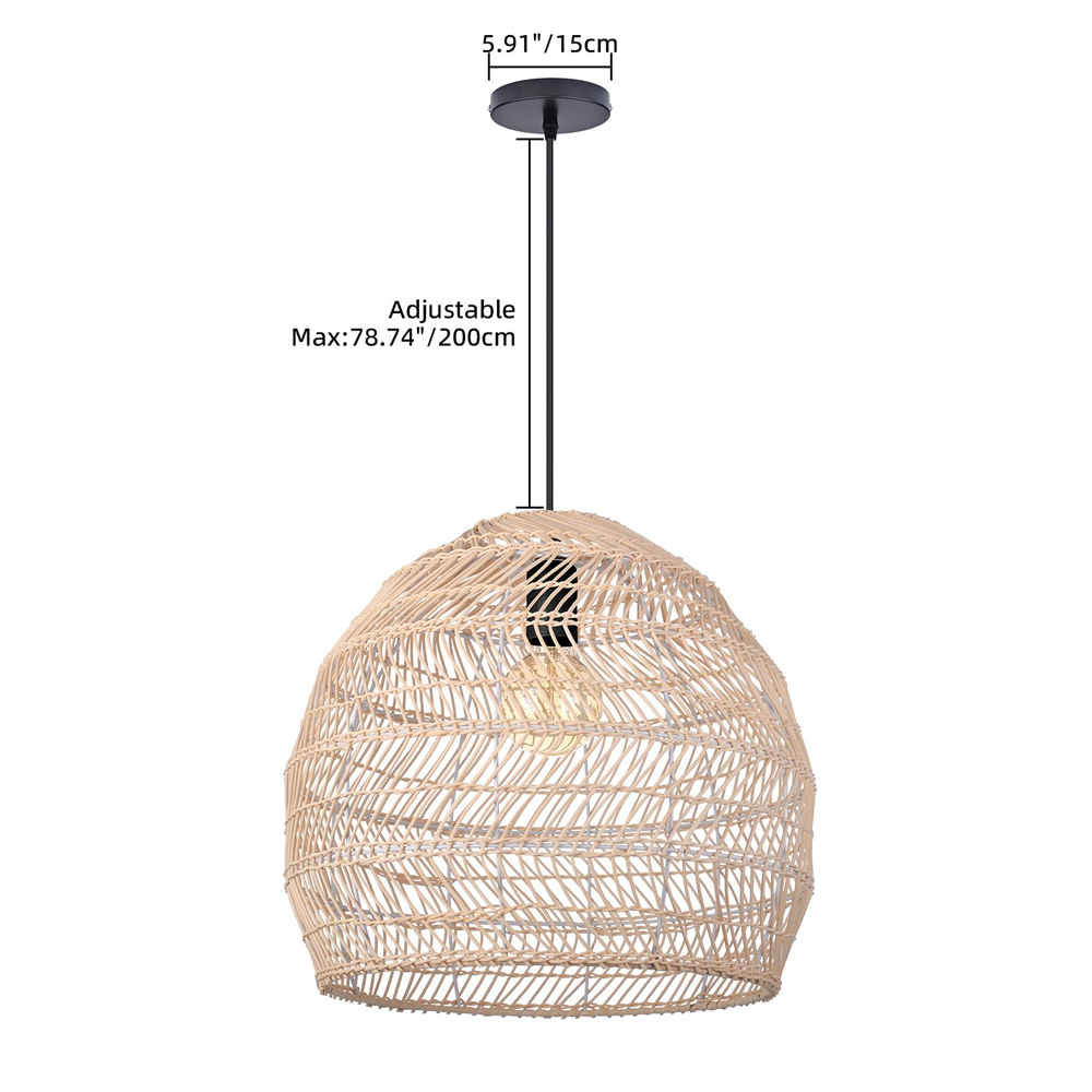 Restaurant Decorative Lighting Fixtures Rattan Pendant Lights