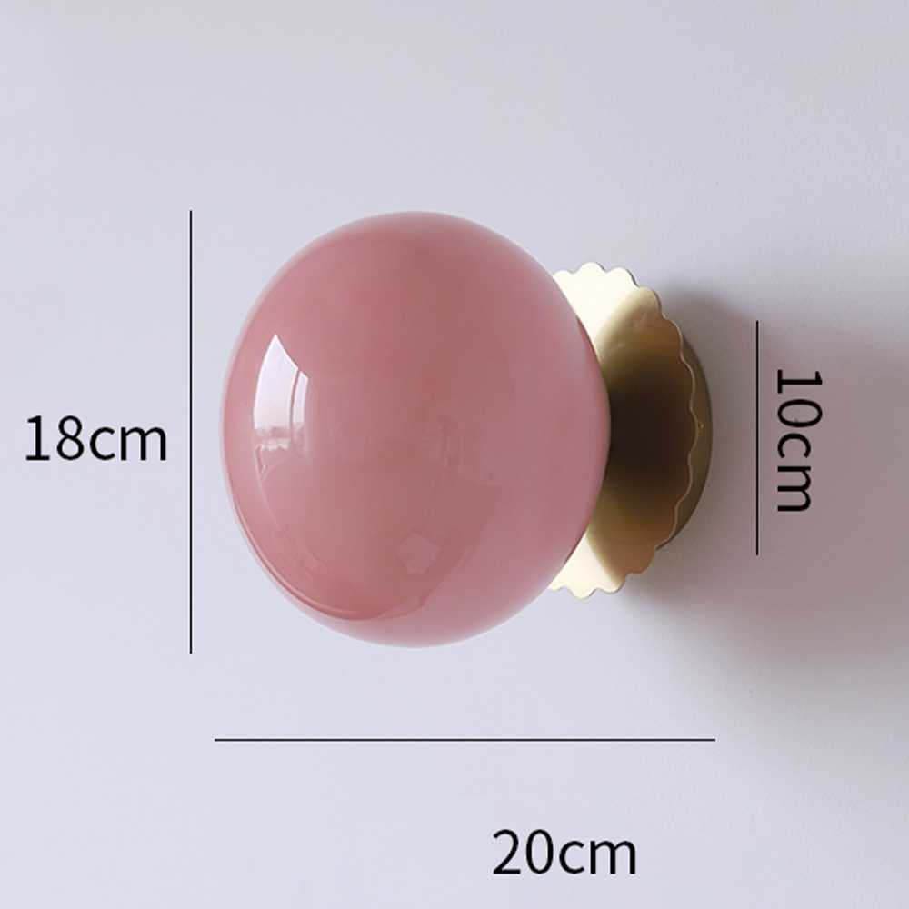Nordic Modern Corridor Decorative Wall Lamp Minimalist Bedside Small Ball Wall Sconce-Handwovenlamp