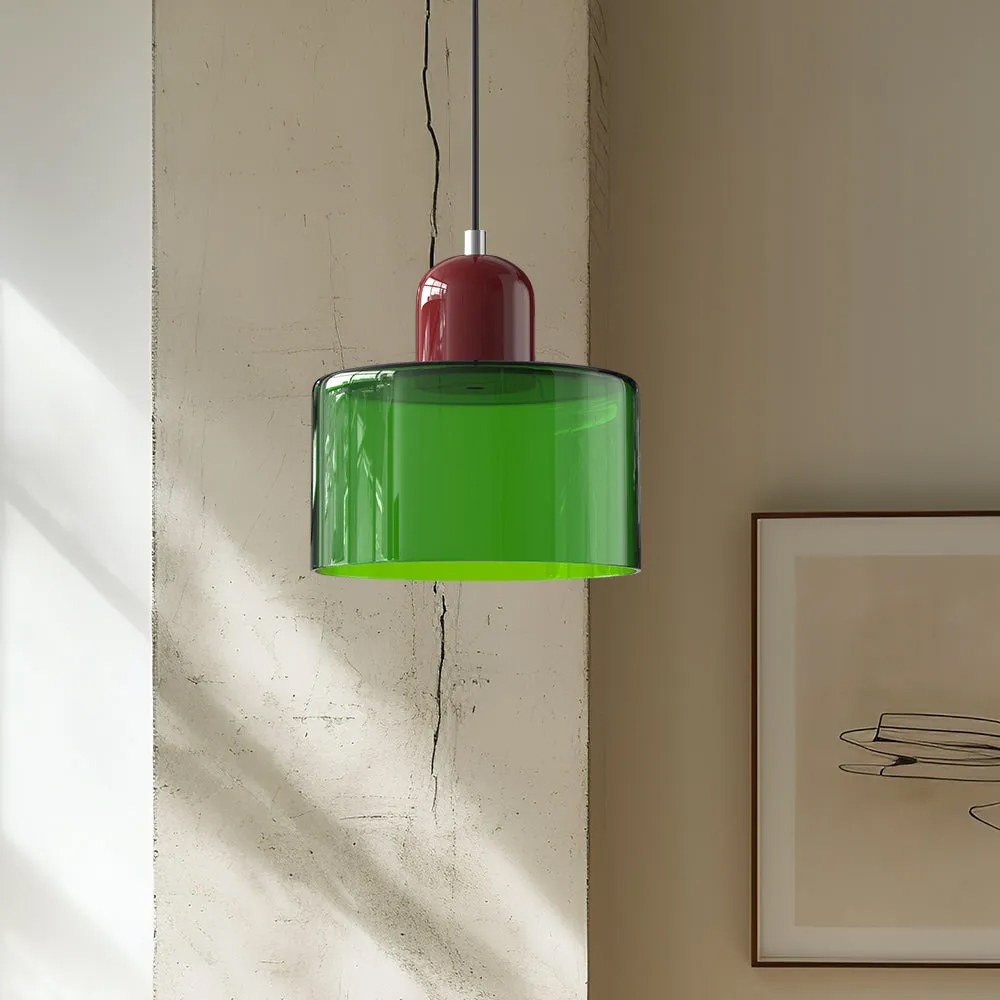 Bauhaus Small Glass Pendant Light For Dining Room and Bedroom-Handwovenlamp