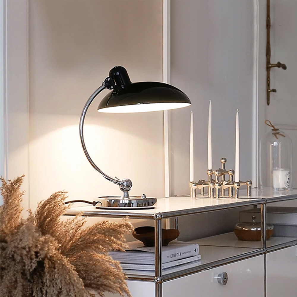 Denmark Kaiser Idell Engraved Table Lamp Classic Bauhaus Desk Lamp-Handwovenlamp