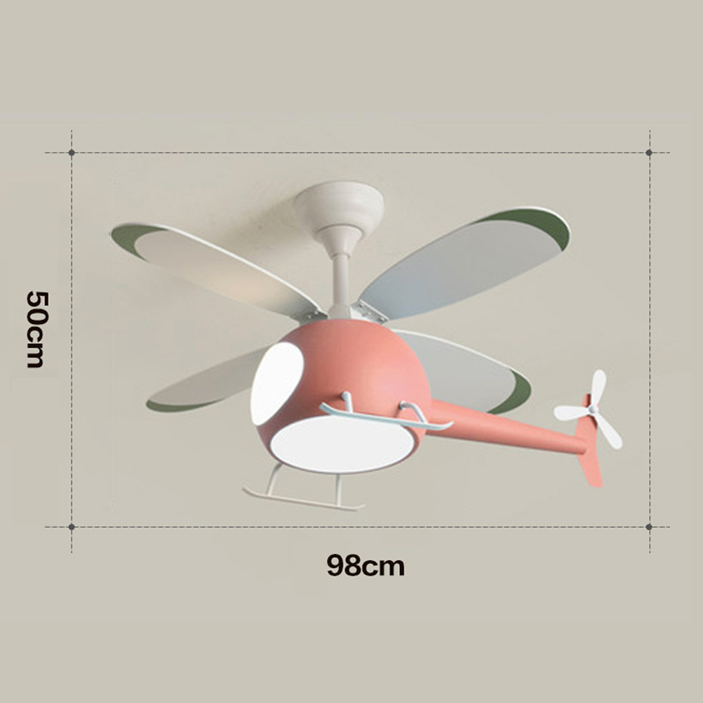 Children's Room Fan Light Cartoon Airplane Ceiling Lamps For Nursery-Handwovenlamp