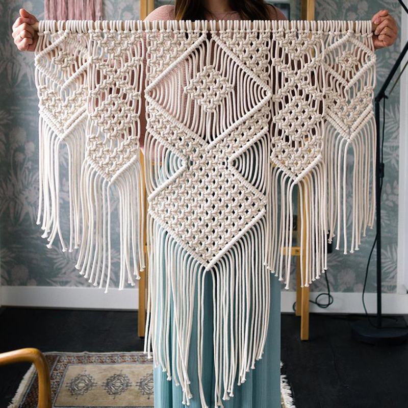 Bohemian Wall Hangings Nordic Tassel Tapestry Boho Interior Design Pendant-Handwovenlamp