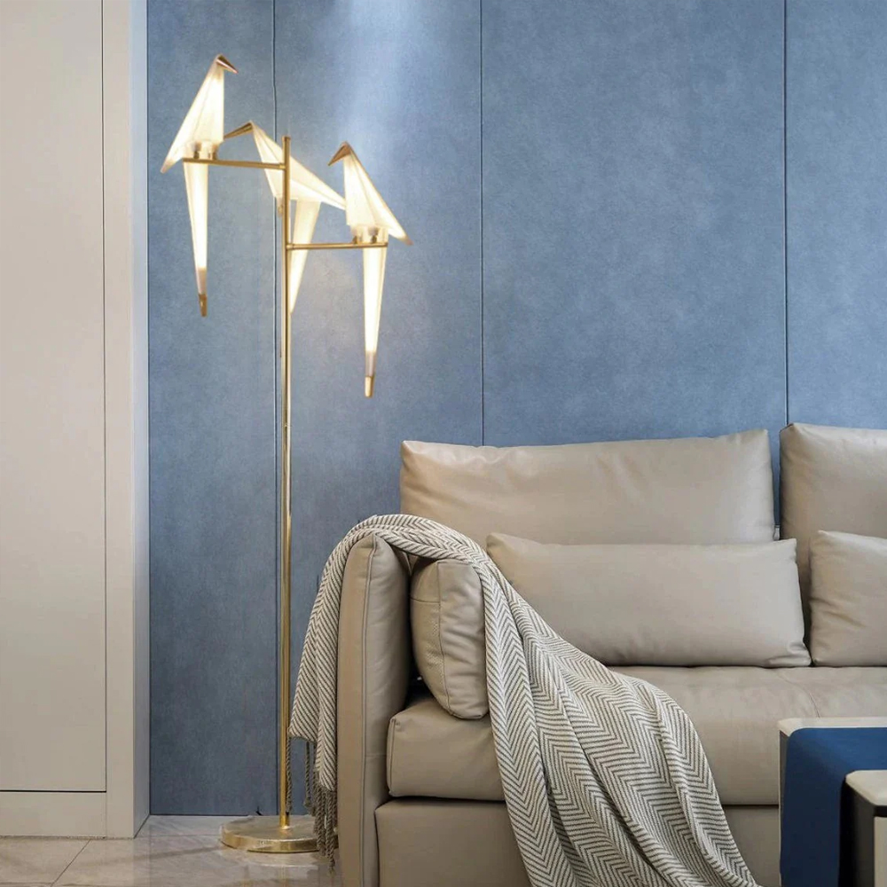 Nordic Luxury Thousand Paper Crane Bird Table Lamp Floor Lamp-Handwovenlamp