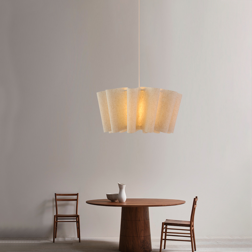 Japanese Retro Artistic Fabric Chandelier Wabi-sabi Home decor Pendant Light-Handwovenlamp