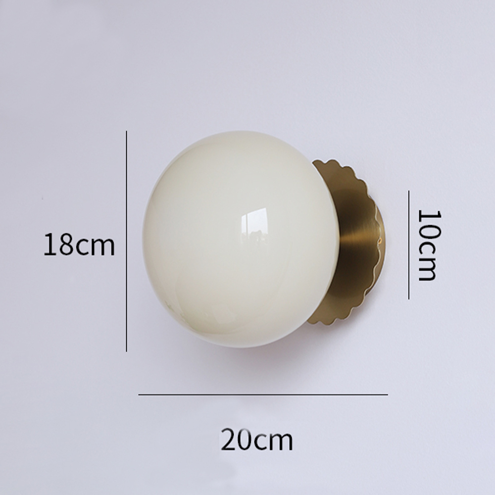 Nordic Modern Corridor Decorative Wall Lamp Minimalist Bedside Small Ball Wall Sconce-Handwovenlamp