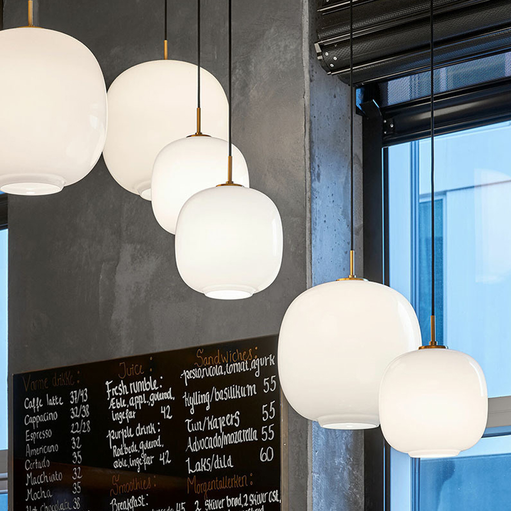 Glass Ball Chandelier Modern Dining Room Glass Pendant Light-Handwovenlamp