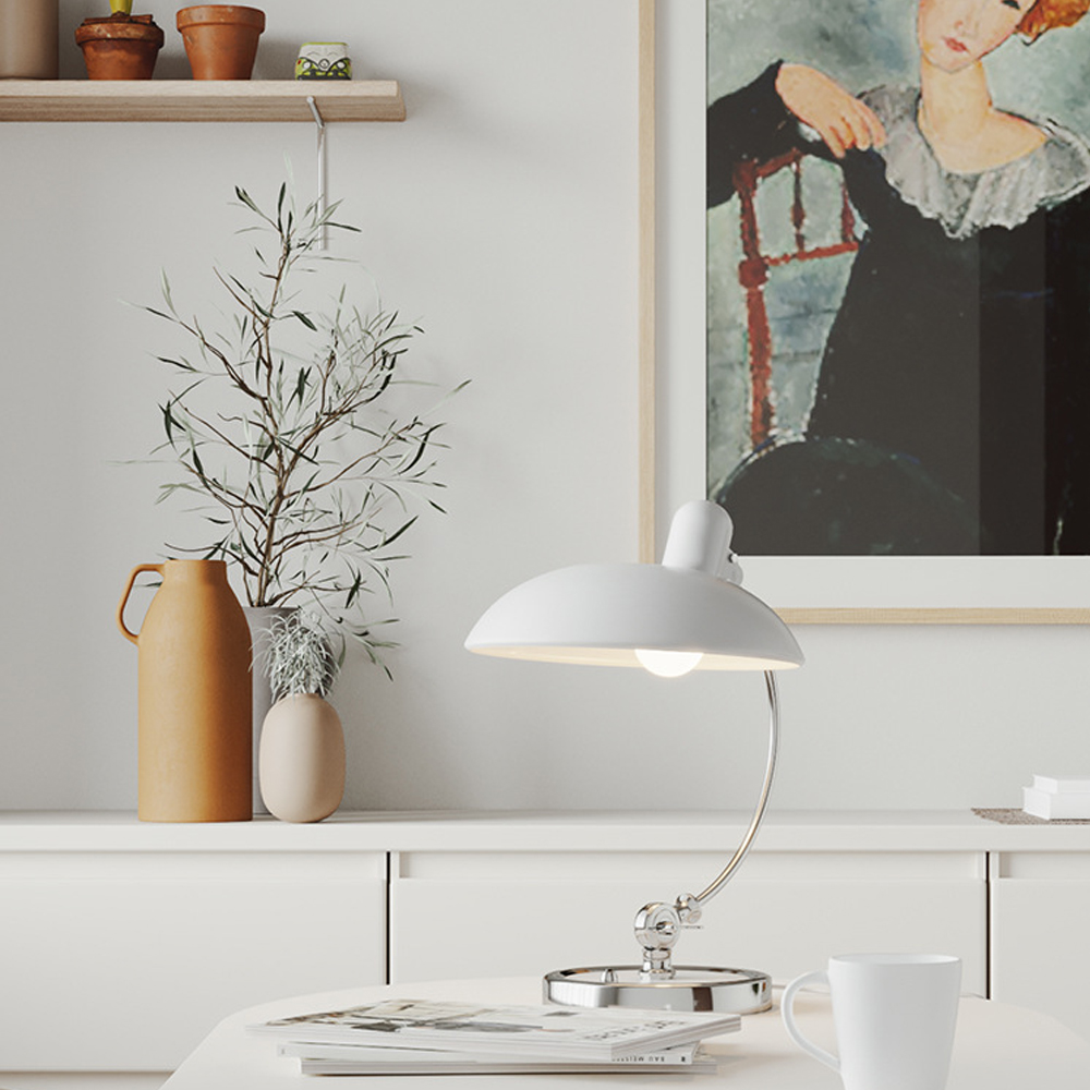 Denmark Kaiser Idell Engraved Table Lamp Classic Bauhaus Desk Lamp-Handwovenlamp