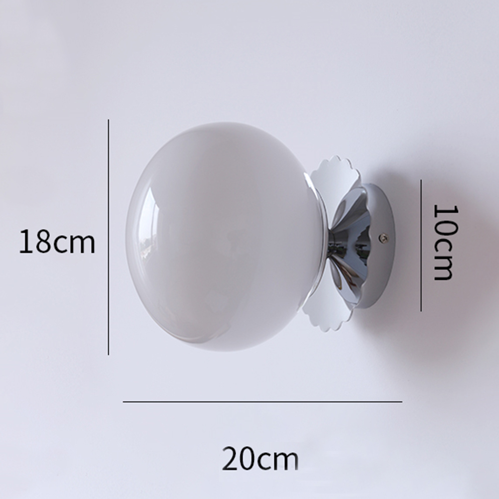 Nordic Modern Corridor Decorative Wall Lamp Minimalist Bedside Small Ball Wall Sconce-Handwovenlamp