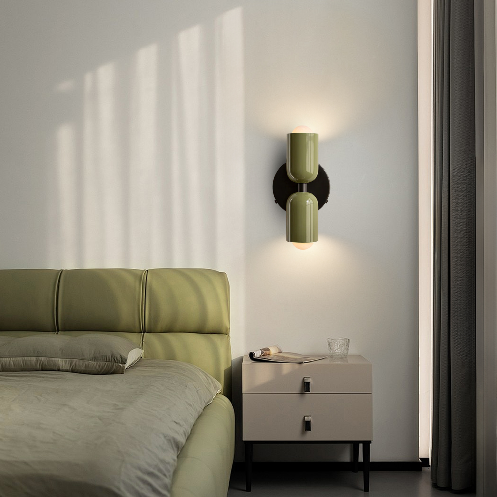 Bedroom Bedside Colorful Double-head Wall Lamp Cream-style Living Room Corridor Light-Handwovenlamp