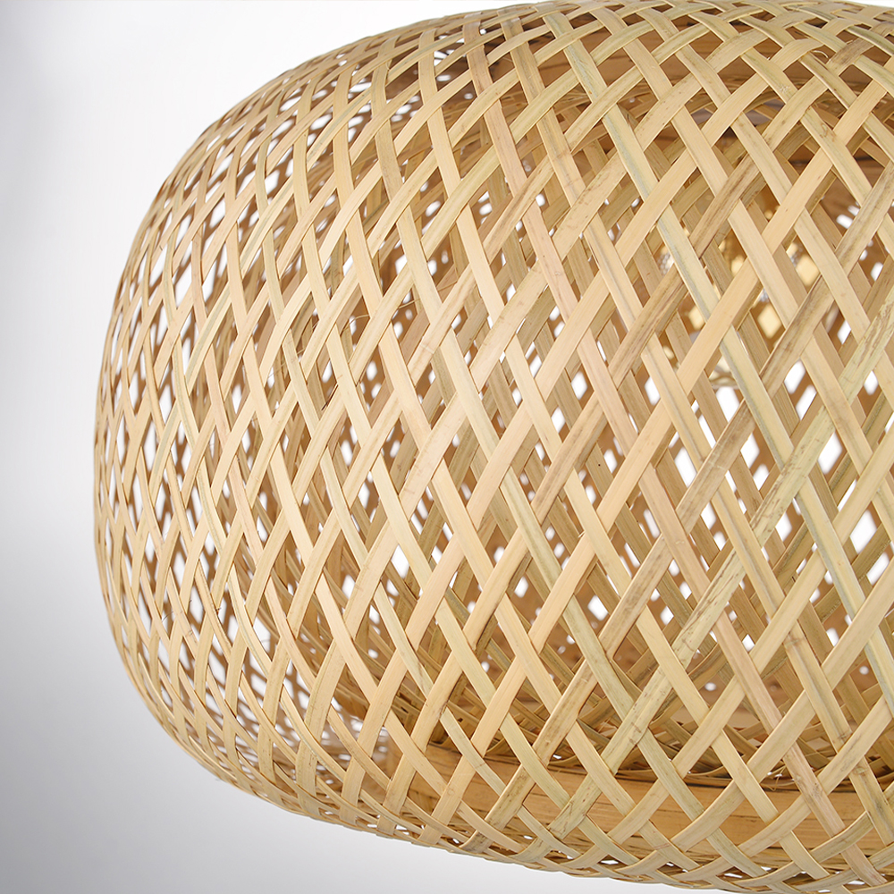 Japanese Dining Room Bamboo Pendant Lamp Handwoven lighting fixtures-Handwovenlamp