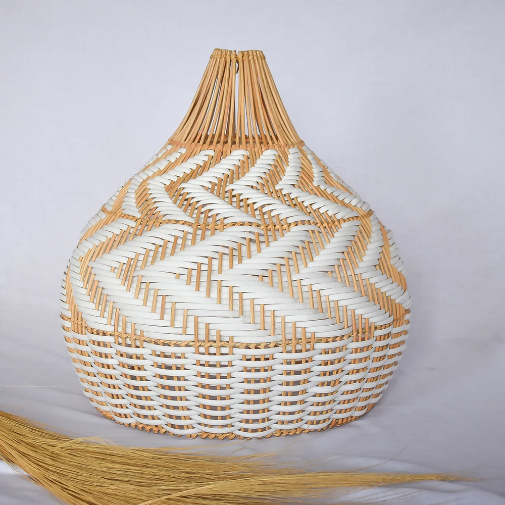 Rustic Handmade Rattan Pendant Light For Dining Room-Handwovenlamp