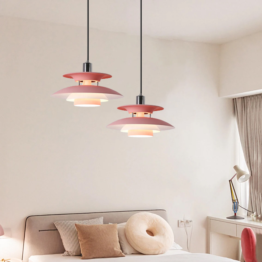 Danish Modern Chandelier Unique Metal Pendant Light-Handwovenlamp