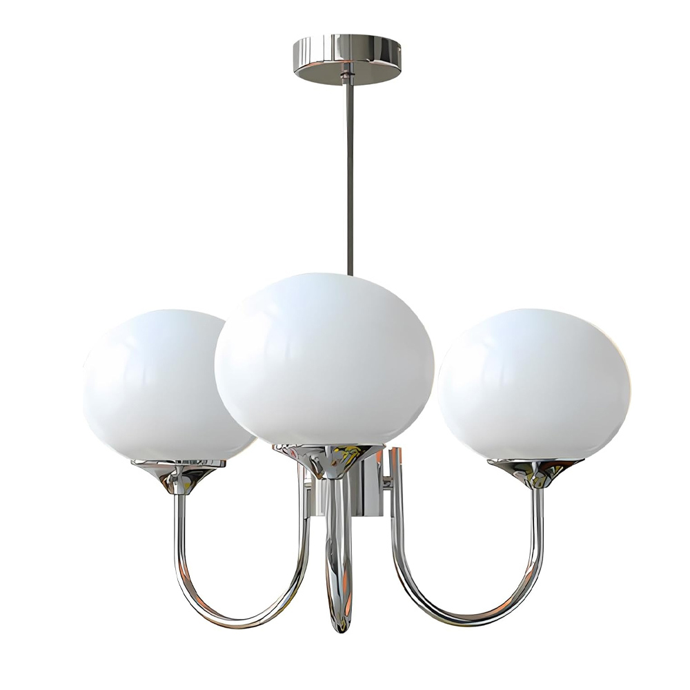 Modern 5-Light Globe Chandelier Light Fixture with Pink Smooth Glass Shade French Home Decor Glass Hanging Lamp-Handwovenlamp