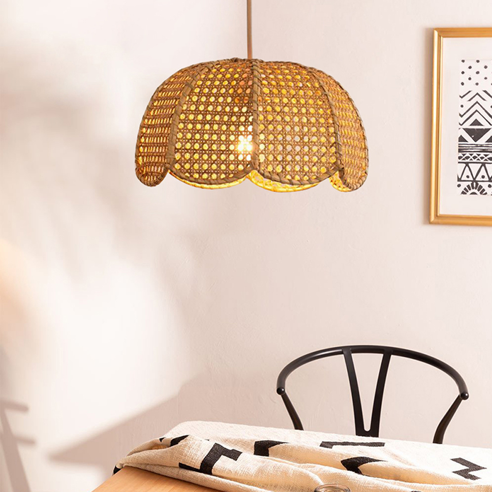 Southeast Asian Rattan Art Chandelier Modern Minimalist Creative Japanese Pendant Lamps-Handwovenlamp