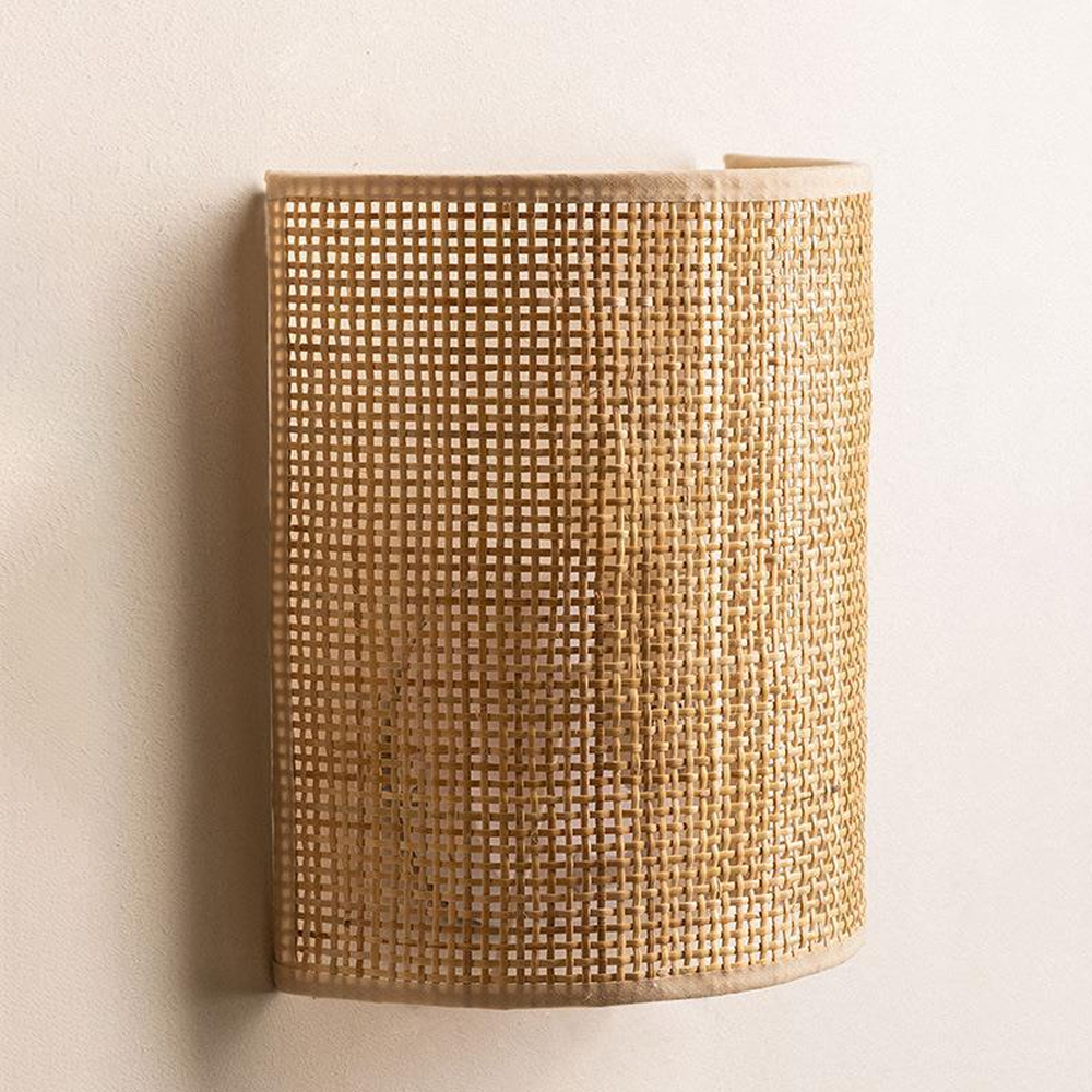 Modern Minimalist Creative Rattan Art Lamp Wall Lamp-Handwovenlamp