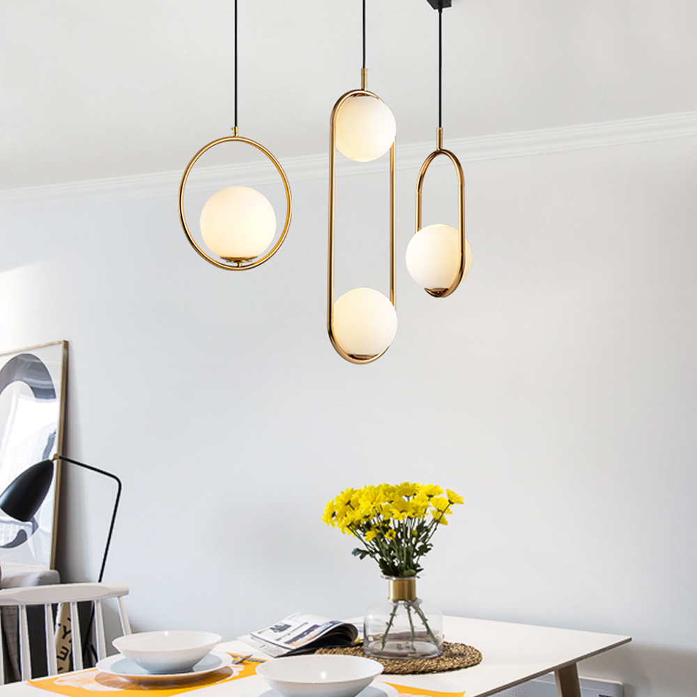 Modern Lighting Ball Glass Chandelier Art Deco Glass Bubble Lamp-Handwovenlamp