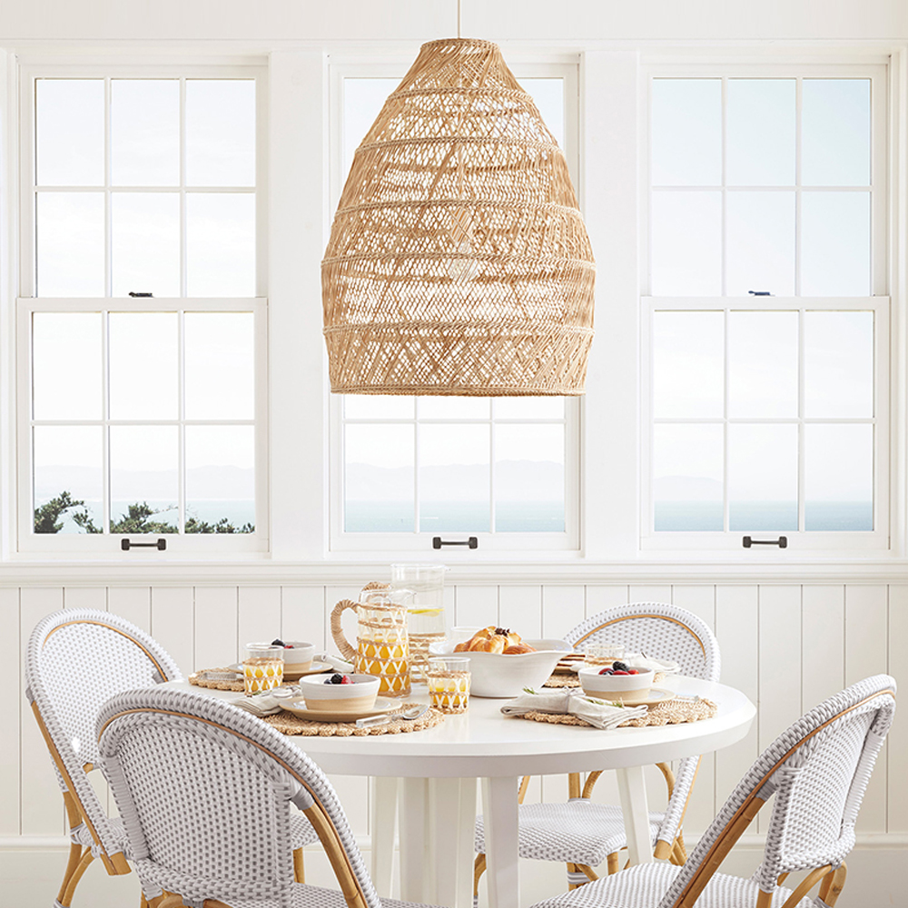 Boho Dining Room Rattan Pendant Light Coastal Living Room Decor Lampshade-Handwovenlamp