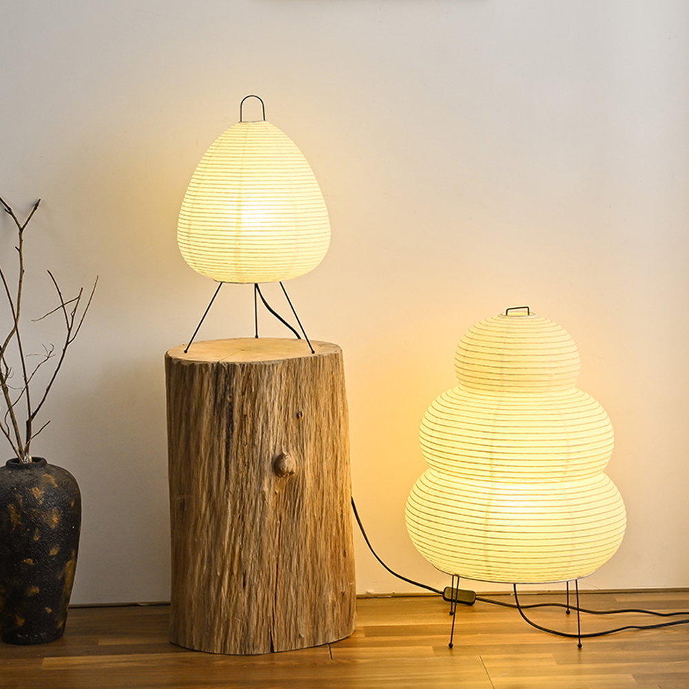 Japanese Rice Paper Table Lamp Personality Art Living Room Homestay Floor Lamp-Handwovenlamp