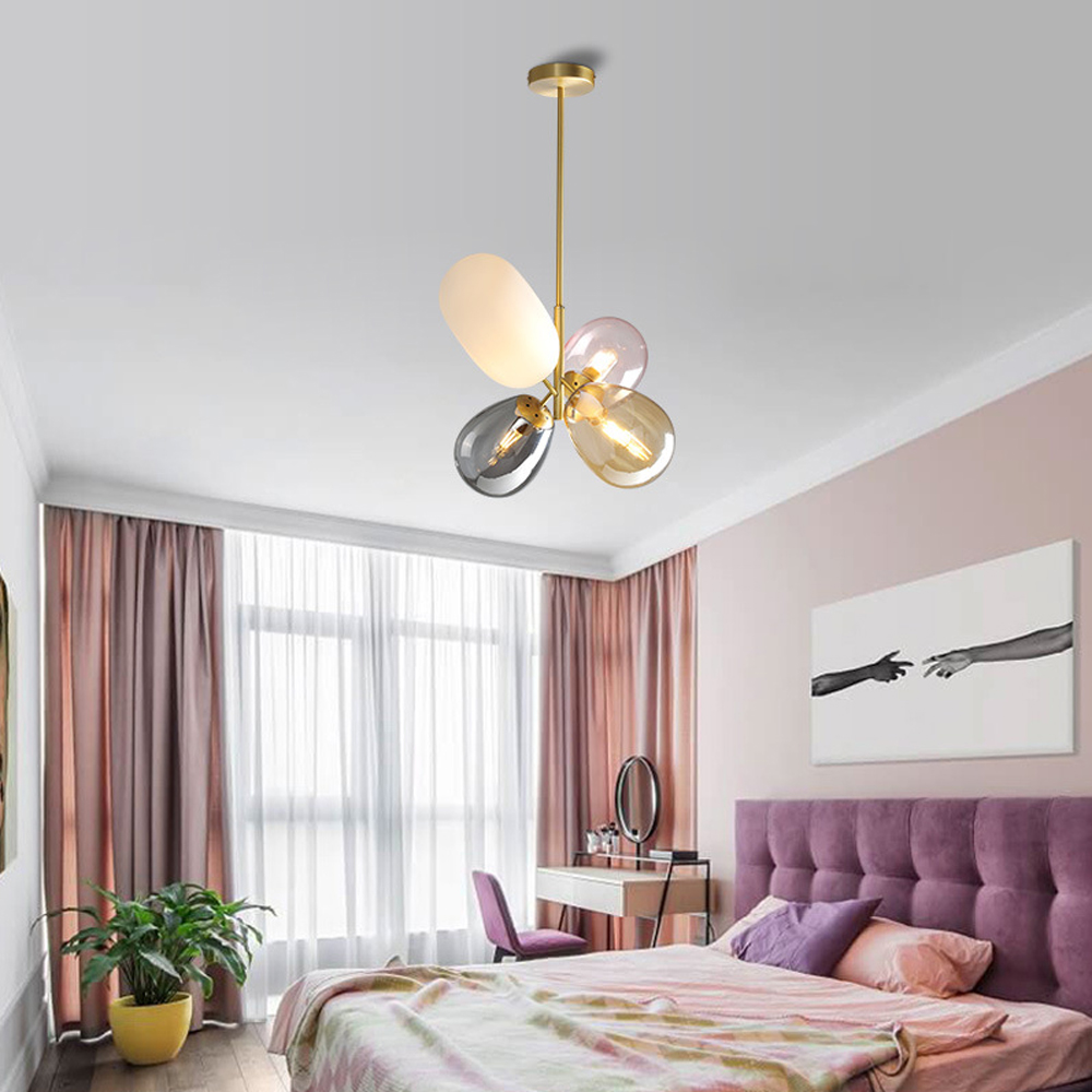 Nordic Glass Balloon Chandelier Children's Room Bedroom Lamps-Handwovenlamp