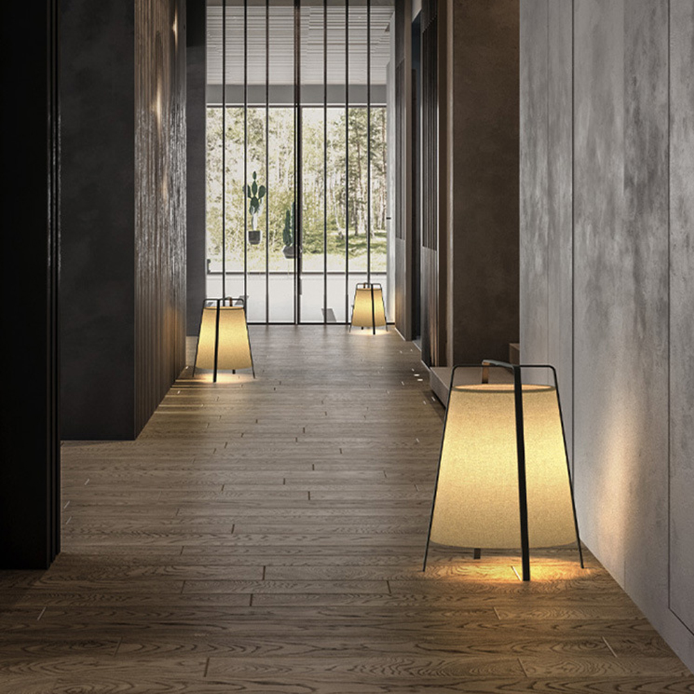 Japanese Wabi-sabi Fabric Floor Lamp Living Room Bedroom Nightstand Lamp-Handwovenlamp