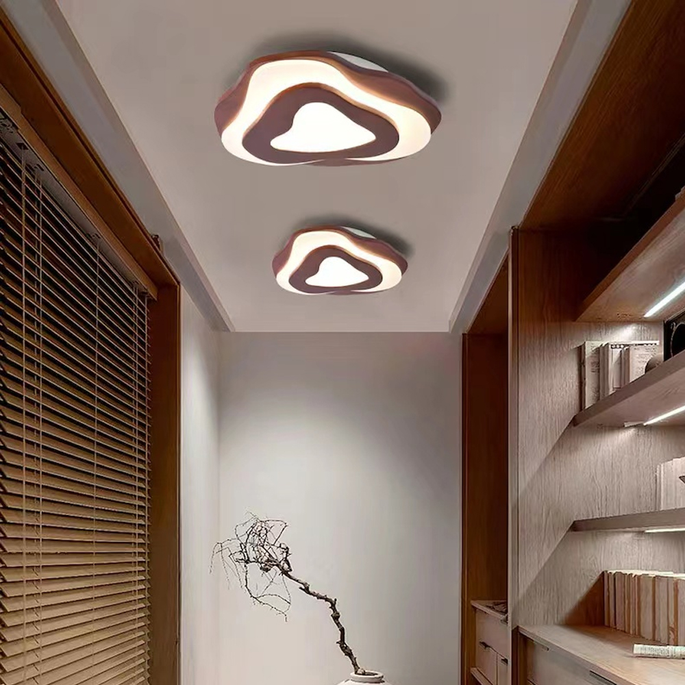 Japanese Flower Ceiling Lamp Solid Wooden Chandelier For Bedroom-Handwovenlamp