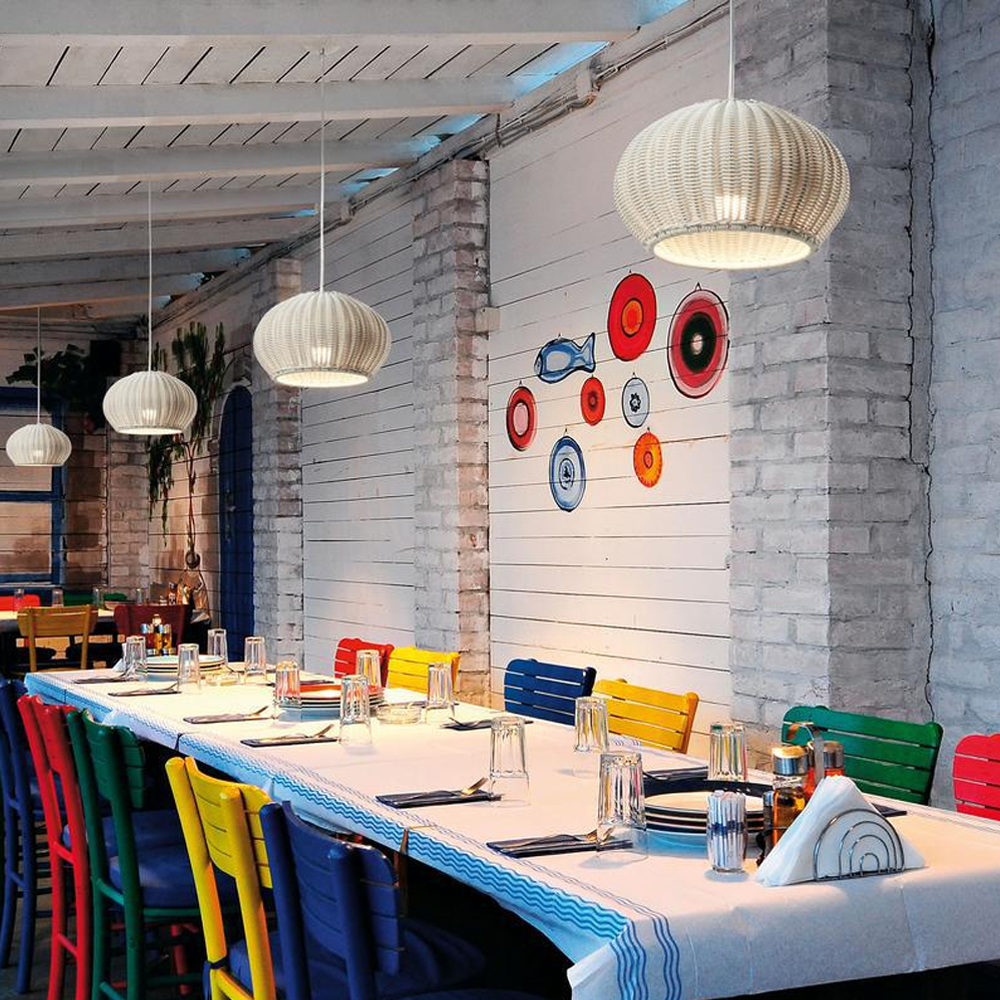 Outdoor Waterproof Pendant Light Homestay Rattan Lighting-Handwovenlamp