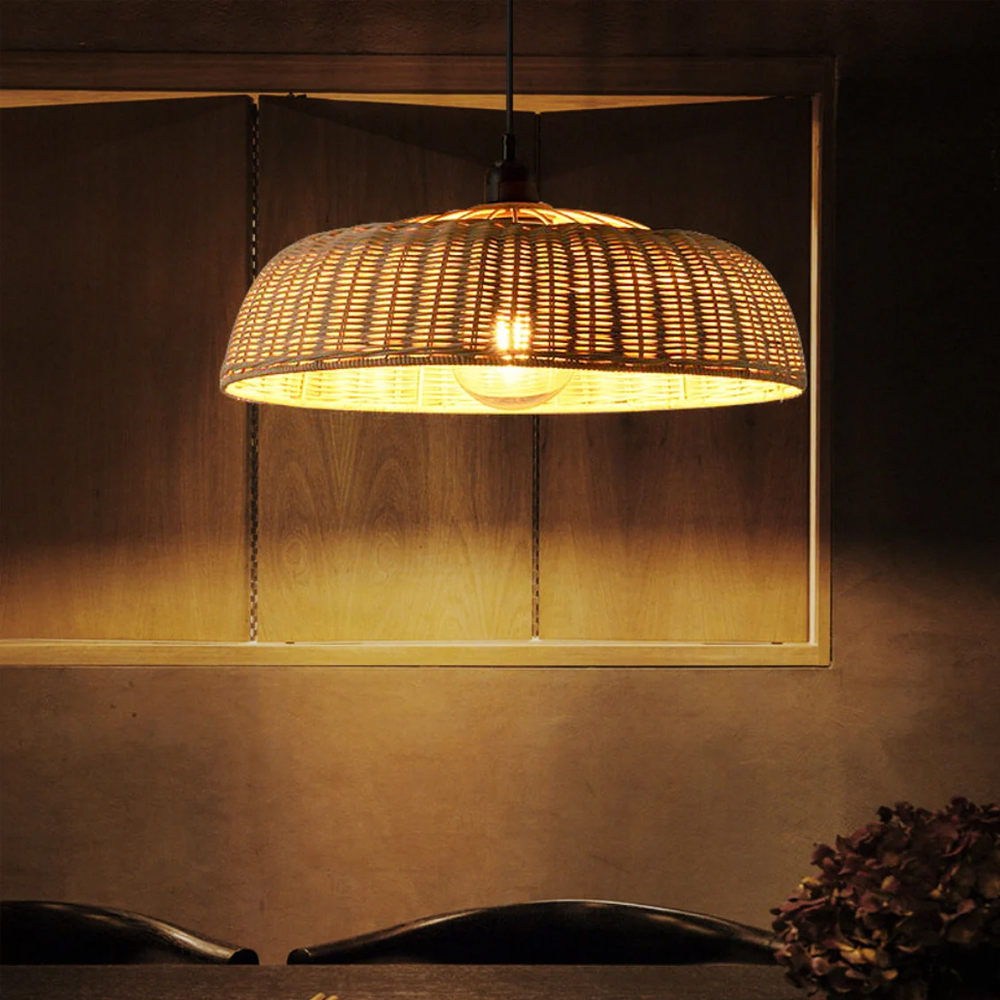 Handmade Rattan Pendant Light Rattan Lampshade-Handwovenlamp