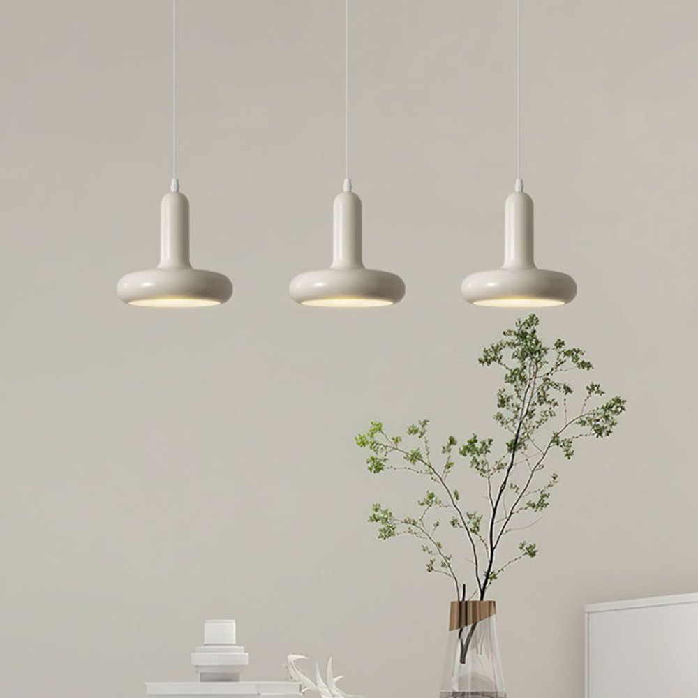 Bauhaus Restaurant Chandelier Nordic Medieval Designer Three-head Dining Table Metal Pendant Lights-Handwovenlamp