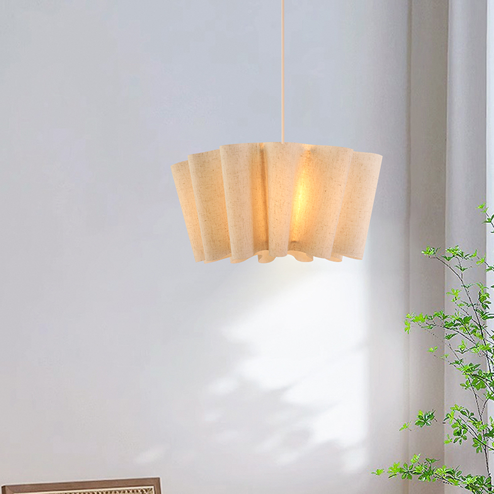 Japanese Retro Artistic Fabric Chandelier Wabi-sabi Home decor Pendant Light-Handwovenlamp