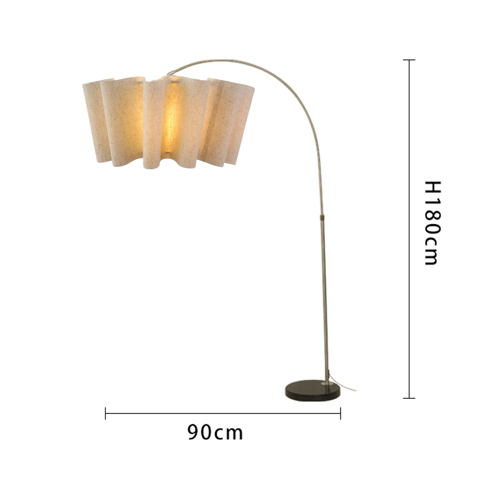 Japanese Retro Artistic Fabric Floor Lamp Wabi-sabi Living Room Lampshade-Handwovenlamp