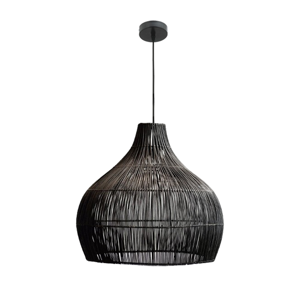 Japanese Style Retro Rattan Chandelier Creative Hotel Inn B&B Room Pendant Lamp-Handwovenlamp