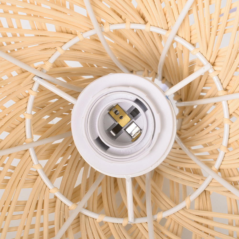 Southeast Asian Style Kitchen Island Rattan Weaving Pendant Light Bedside Chandelier-Handwovenlamp